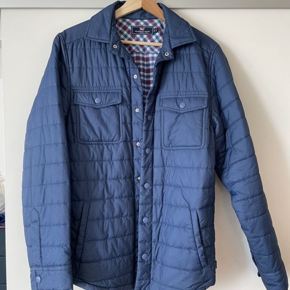Vineyard Vines Blue Lightweight Shirt Jacket